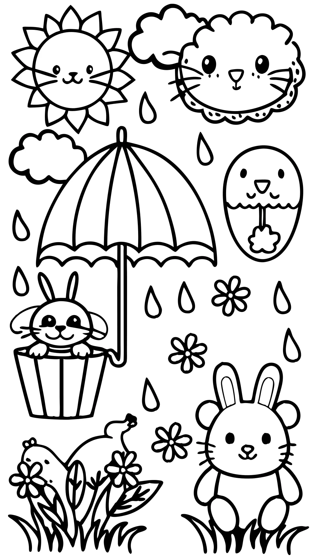 april coloring pages printable